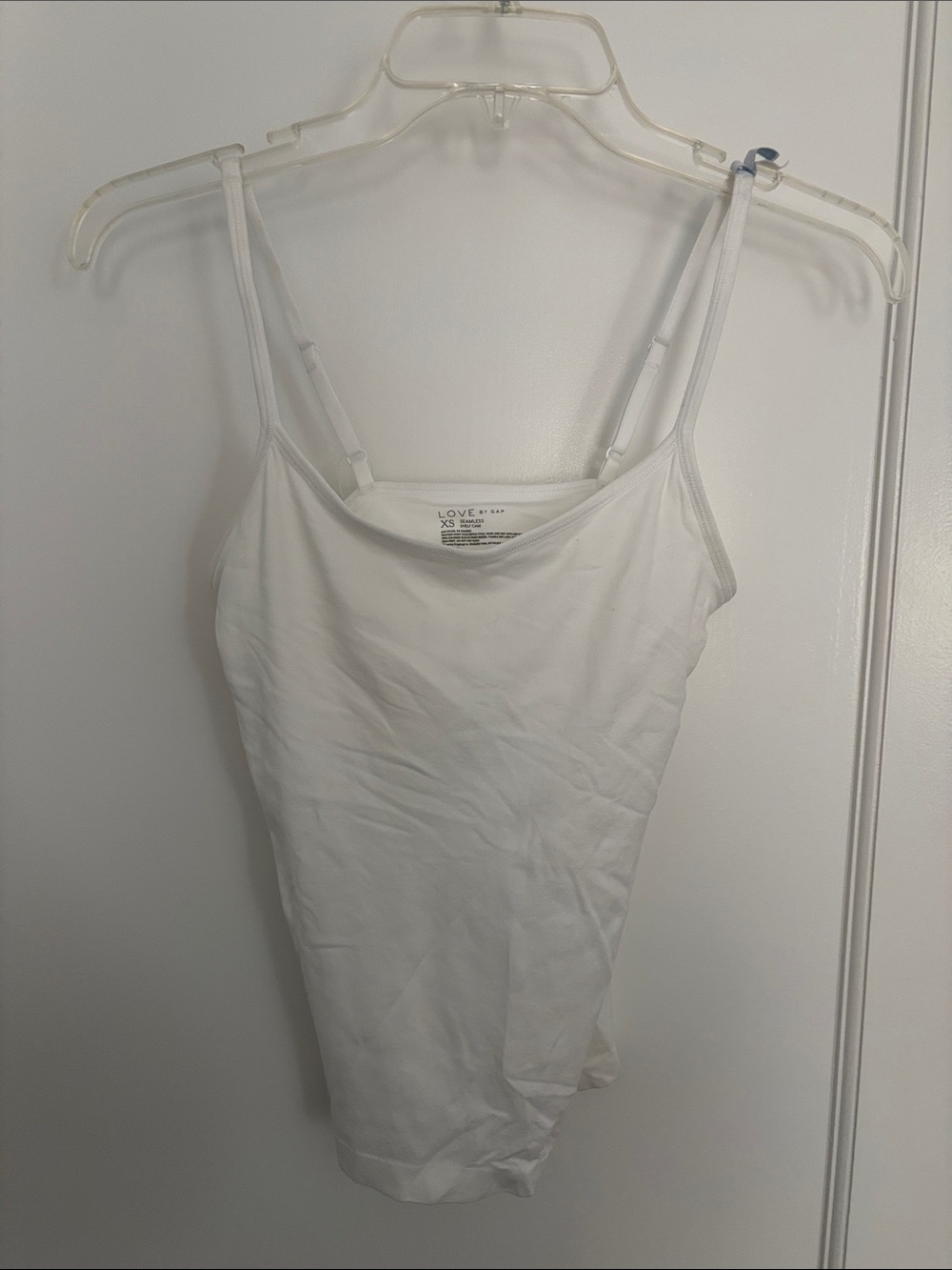 Love by Gap White Slim Adjustable Strap Camisole